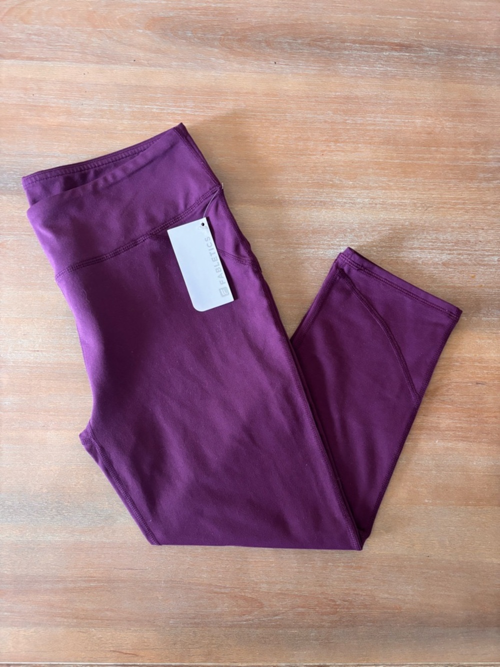 Fabletics Lima Capri Leggings in Plum,
Sz 8, NWT Athleisure Sporty
